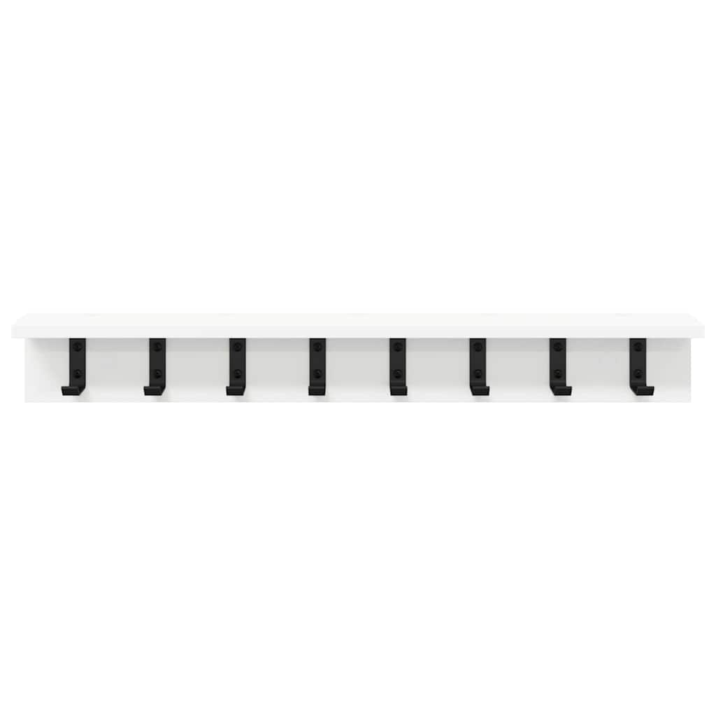 vidaXL Wall-Mounted Coat Rack Wall-mounted White 80 x 10.5 x 10.5 cm