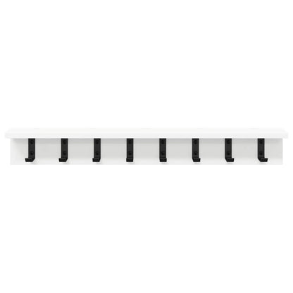 vidaXL Wall-Mounted Coat Rack Wall-mounted White 80 x 10.5 x 10.5 cm
