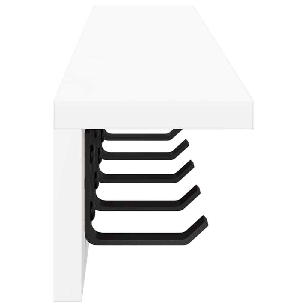 vidaXL Wall-Mounted Coat Rack Wall-mounted White 80 x 10.5 x 10.5 cm