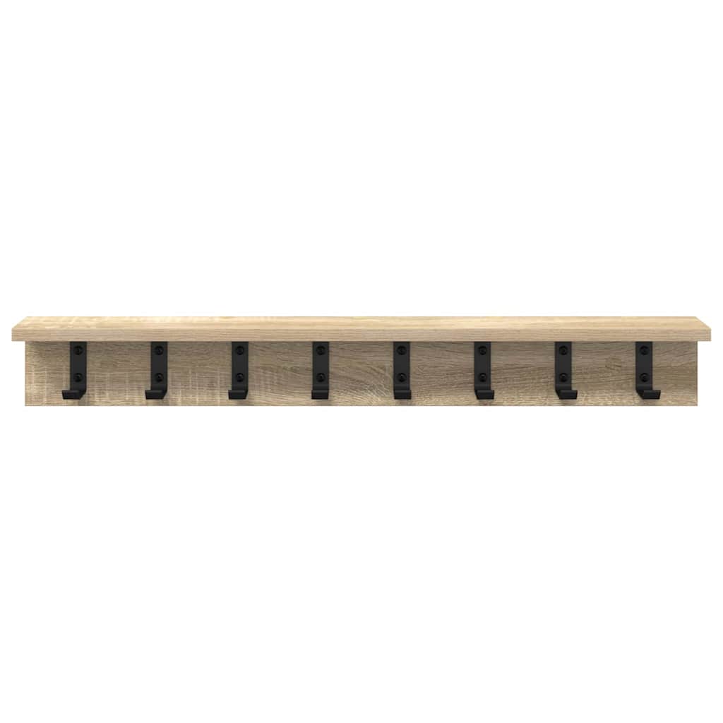 vidaXL Wall-Mounted Coat Rack Sonoma Oak 80 x 10.5 x 10.5 cm