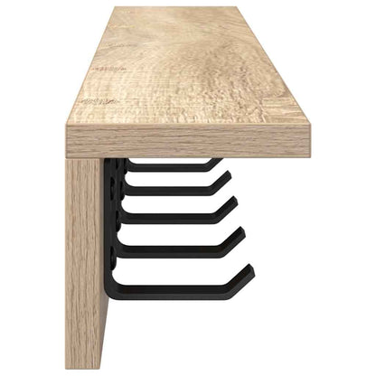 vidaXL Wall-Mounted Coat Rack Sonoma Oak 80 x 10.5 x 10.5 cm