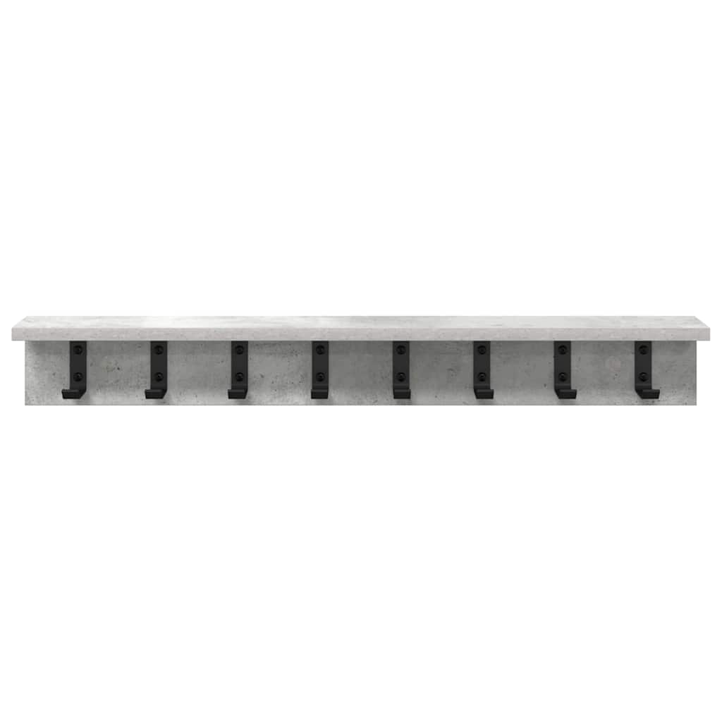 vidaXL Wall-Mounted Coat Rack Concrete Grey 80 x 10.5 x 10.5 cm
