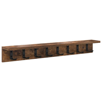 vidaXL Wall-Mounted Coat Rack Smoked Oak 80 x 10.5 x 10.5 cm