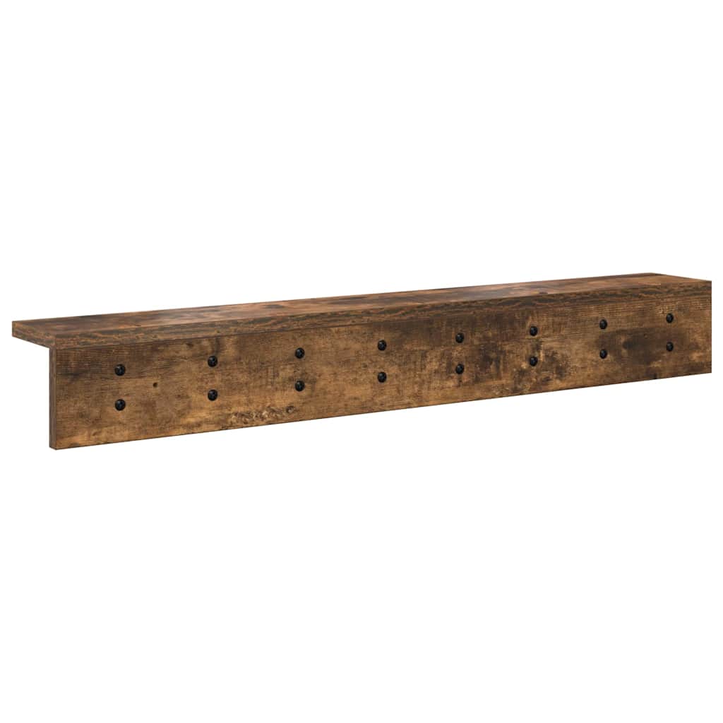 vidaXL Wall-Mounted Coat Rack Smoked Oak 80 x 10.5 x 10.5 cm