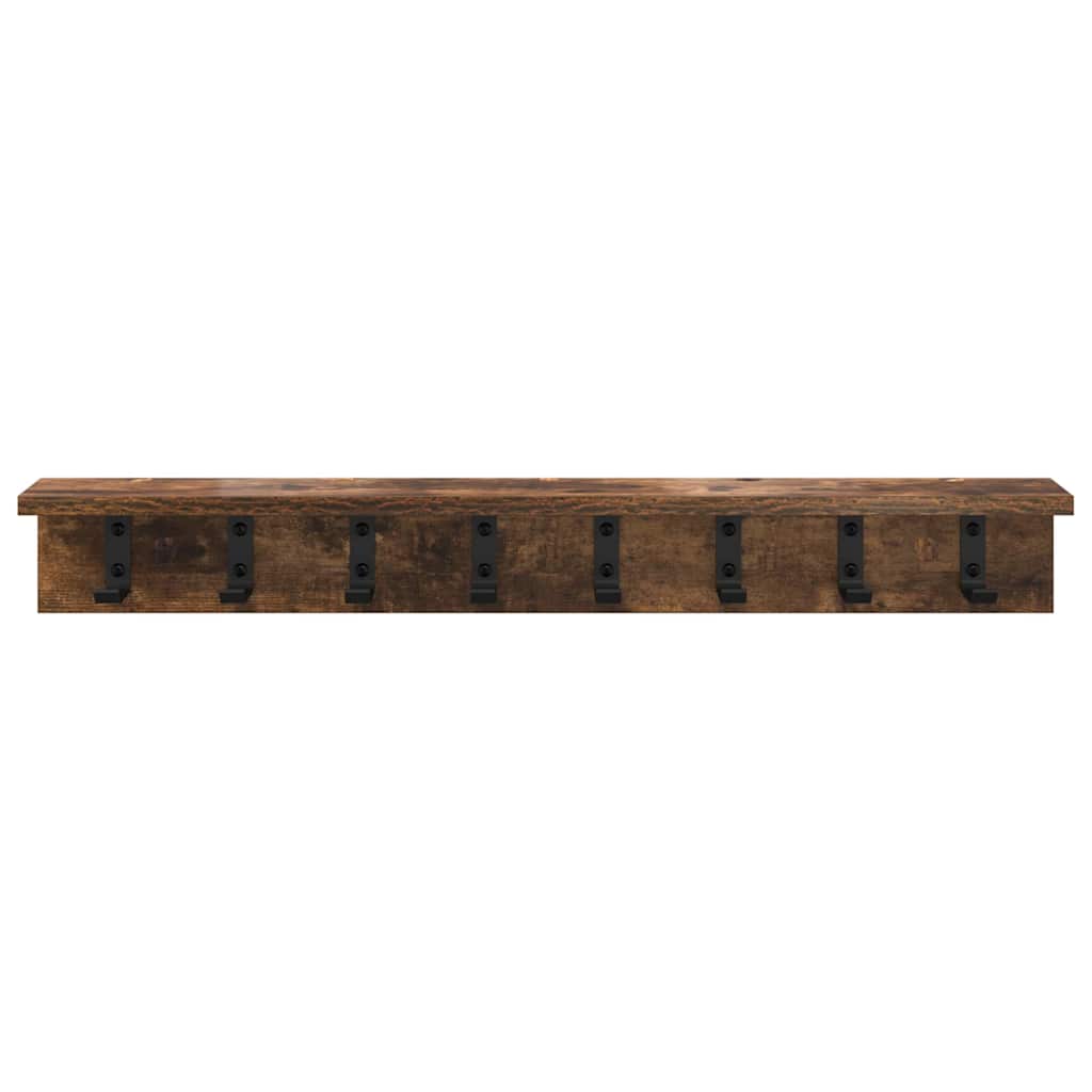 vidaXL Wall-Mounted Coat Rack Smoked Oak 80 x 10.5 x 10.5 cm