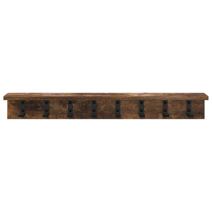 vidaXL Wall-Mounted Coat Rack Smoked Oak 80 x 10.5 x 10.5 cm