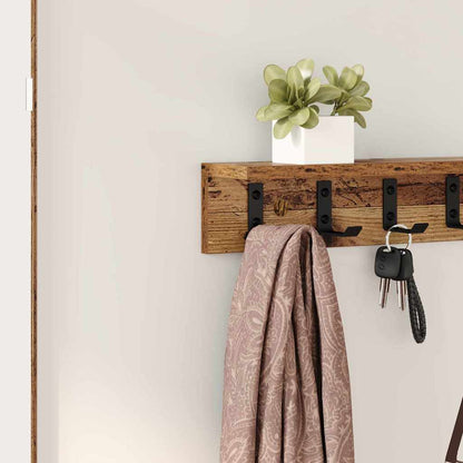 vidaXL Wall-Mounted Coat Rack Old Wood 80 x 10.5 x 10.5 cm