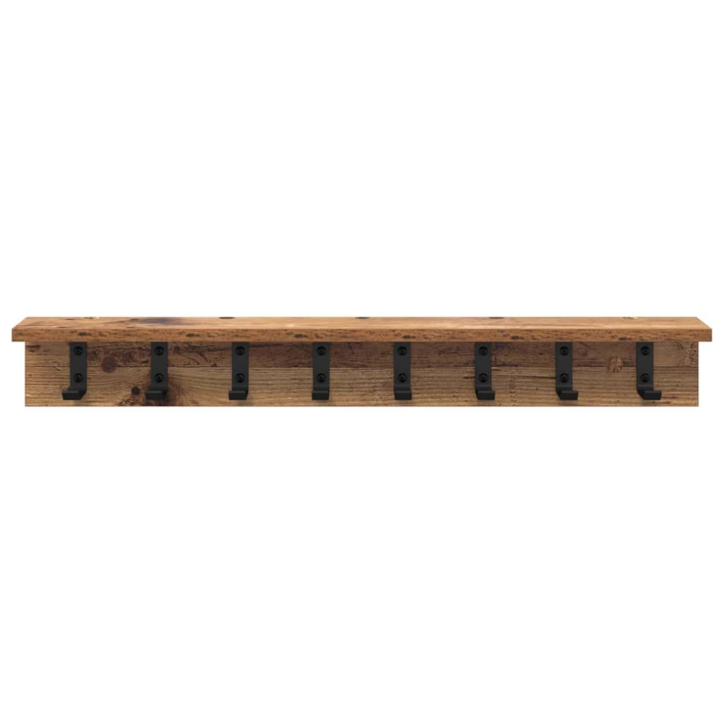 vidaXL Wall-Mounted Coat Rack Old Wood 80 x 10.5 x 10.5 cm