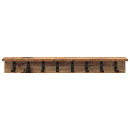 vidaXL Wall-Mounted Coat Rack Old Wood 80 x 10.5 x 10.5 cm