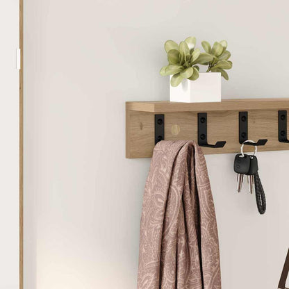 vidaXL Wall-Mounted Coat Rack Wall-Mounted Artisan Oak Engineered wood