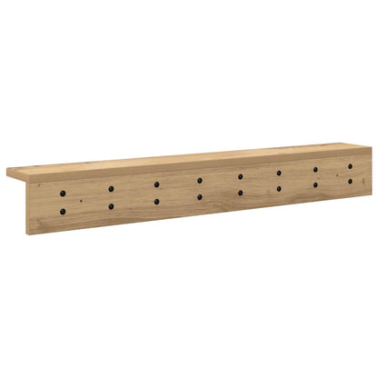 vidaXL Wall-Mounted Coat Rack Wall-Mounted Artisan Oak Engineered wood