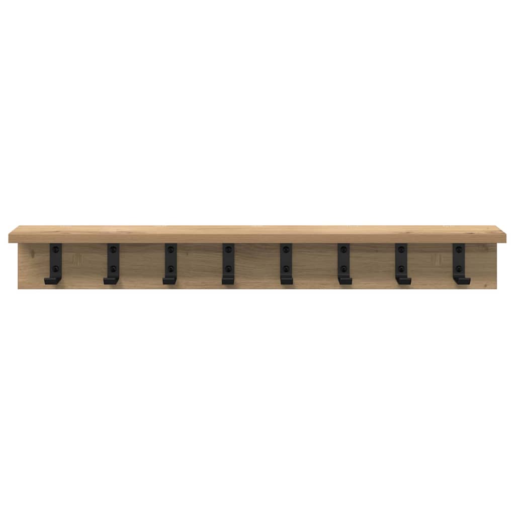 vidaXL Wall-Mounted Coat Rack Artisan Oak 80 x 10.5 x 10.5 cm
