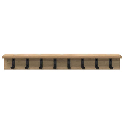 vidaXL Wall-Mounted Coat Rack Artisan Oak 80 x 10.5 x 10.5 cm