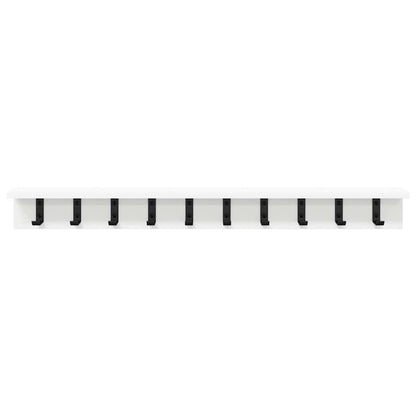 vidaXL Wall-Mounted Coat Rack Wall-mounted White 100 x 10.5 x 10.5 cm