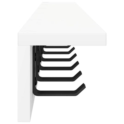 vidaXL Wall-Mounted Coat Rack Wall-mounted White 100 x 10.5 x 10.5 cm