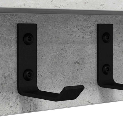 vidaXL Wall-Mounted Coat Rack Concrete Grey 100 x 10.5 x 10.5 cm