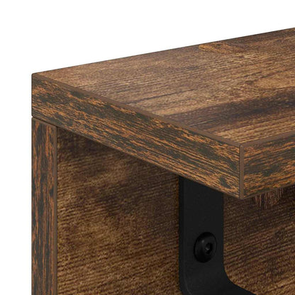 vidaXL Wall-Mounted Coat Rack Smoked Oak 100 x 10.5 x 10.5 cm