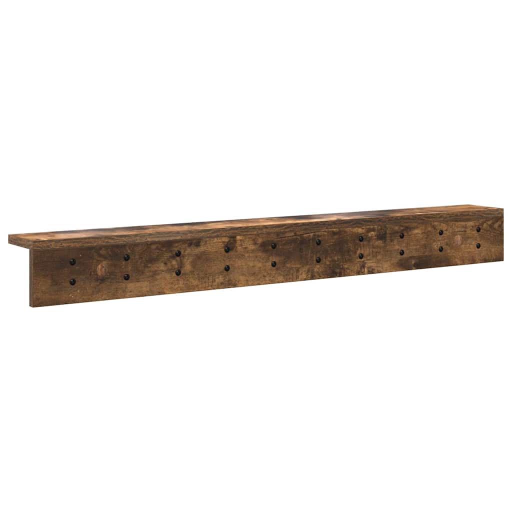 vidaXL Wall-Mounted Coat Rack Smoked Oak 100 x 10.5 x 10.5 cm