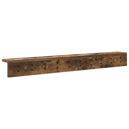 vidaXL Wall-Mounted Coat Rack Smoked Oak 100 x 10.5 x 10.5 cm