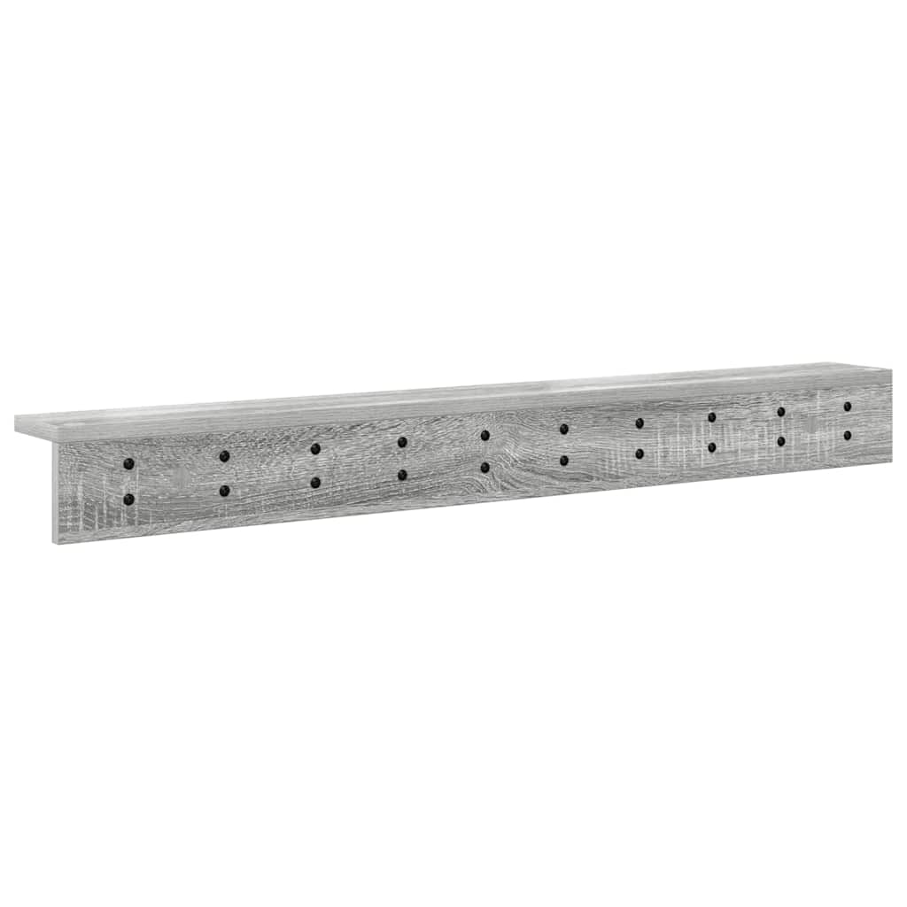vidaXL Wall-Mounted Coat Rack Grey Sonoma 100 x 10.5 x 10.5 cm