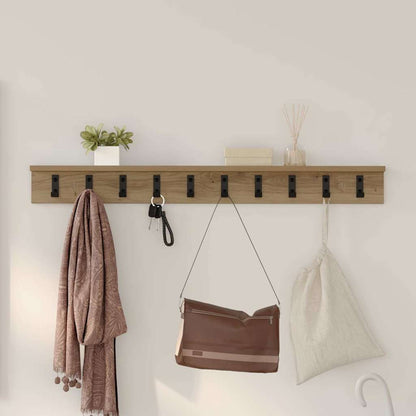 vidaXL Wall-Mounted Coat Rack Wall-Mounted Artisan Oak Engineered wood