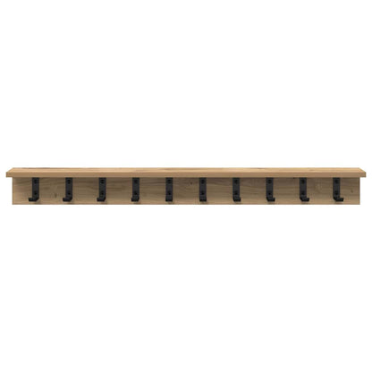 vidaXL Wall-Mounted Coat Rack Artisan Oak 100 x 10.5 x 10.5 cm