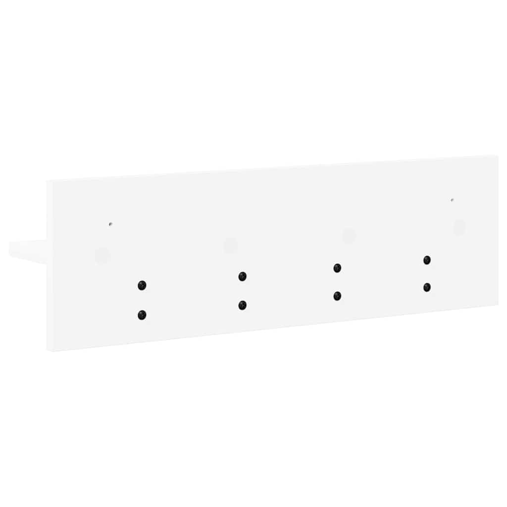 vidaXL Wall-Mounted Coat Rack White 60 x 10.5 x 18 cm Engineered wood