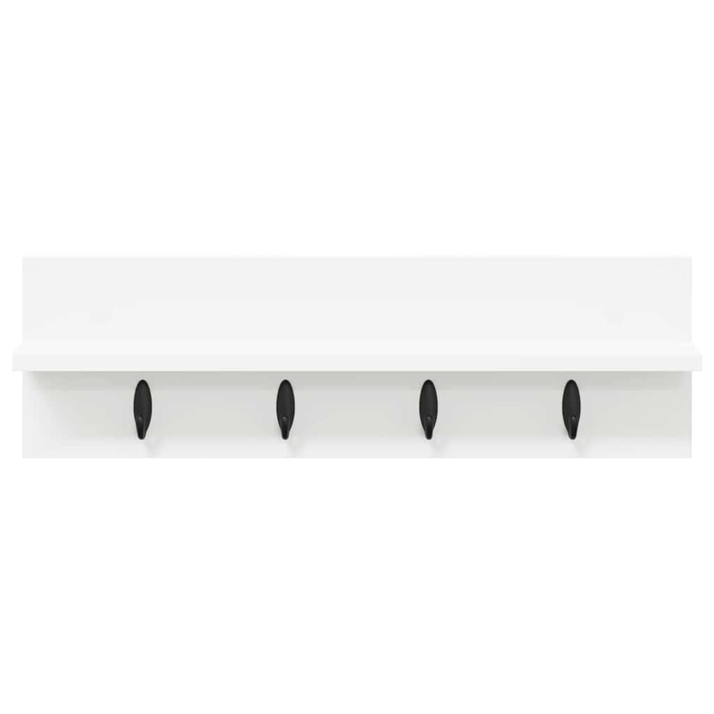 vidaXL Wall-Mounted Coat Rack White 60 x 10.5 x 18 cm Engineered wood