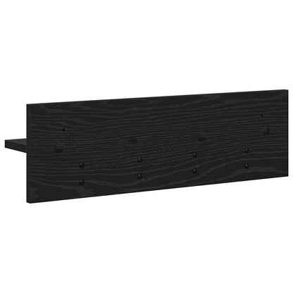 vidaXL Wall-Mounted Coat Rack Wall-Mounted Black Oak 60 x 10.5 x 18 cm