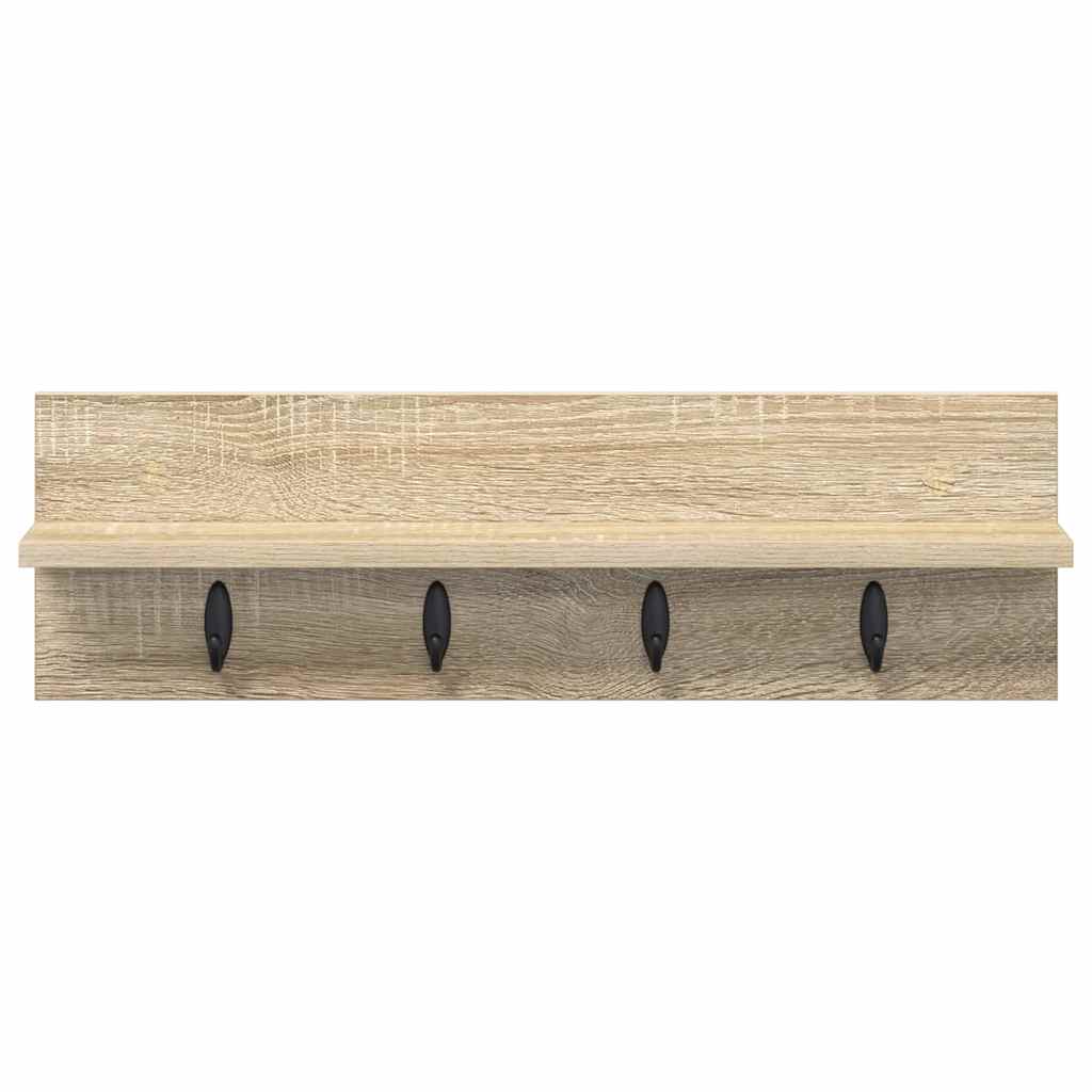 vidaXL Wall-Mounted Coat Rack Sonoma Oak 60 x 10.5 x 18 cm