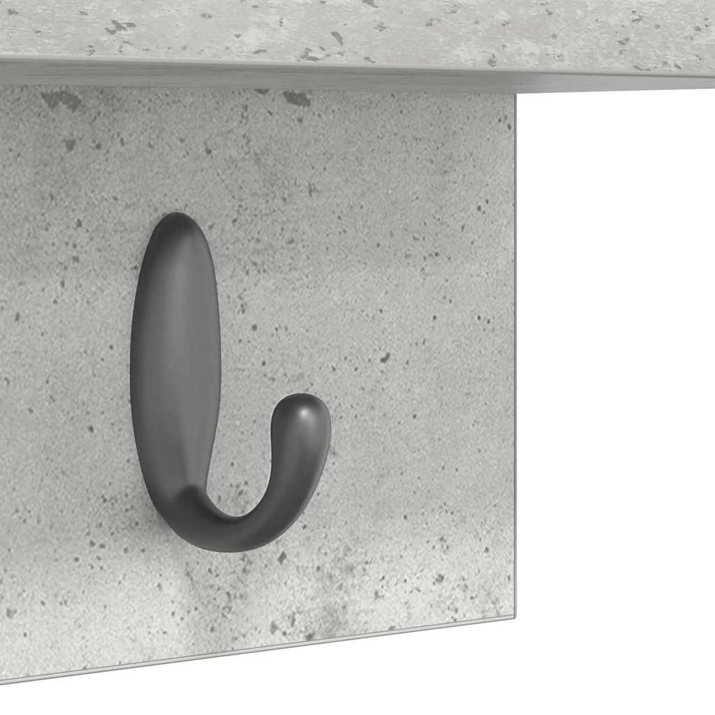 vidaXL Wall-Mounted Coat Rack Wall-Mounted Concrete Grey