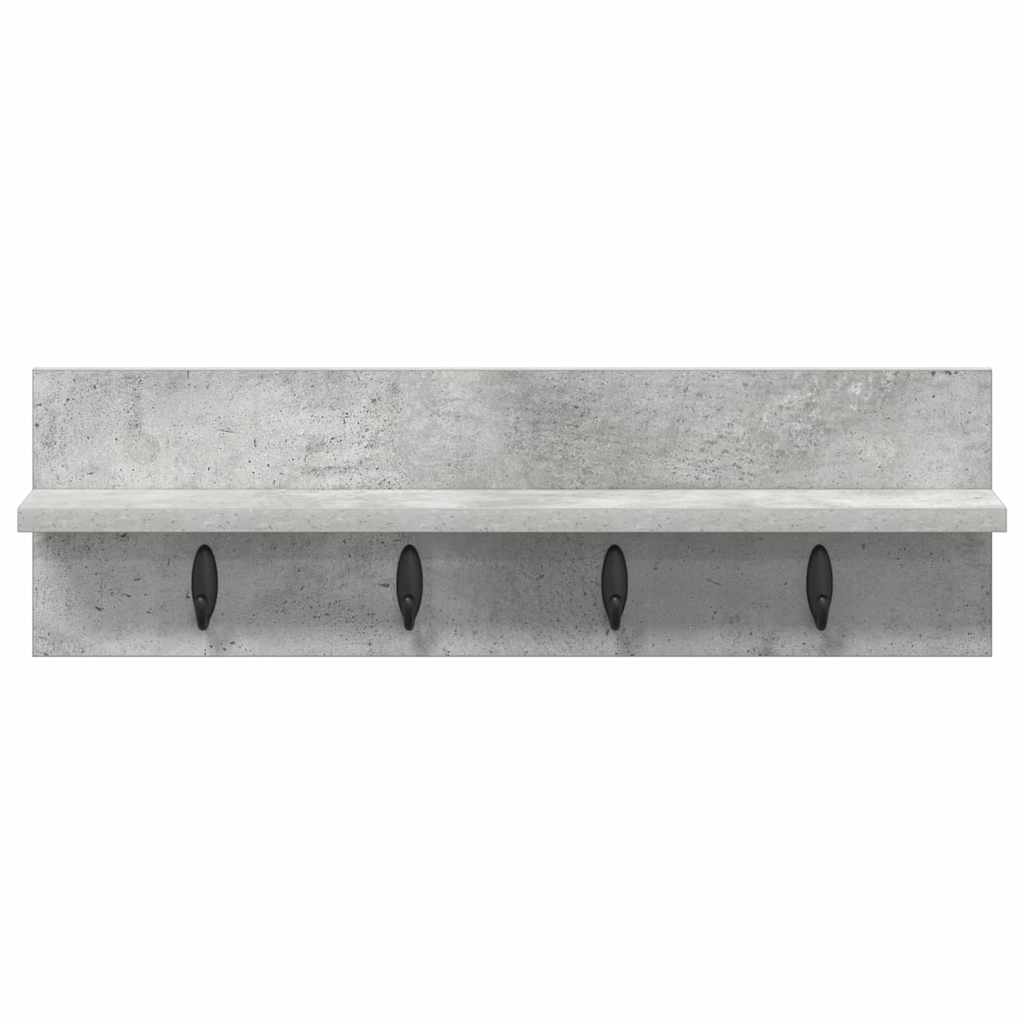 vidaXL Wall-Mounted Coat Rack Wall-Mounted Concrete Grey