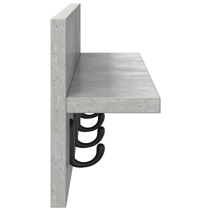vidaXL Wall-Mounted Coat Rack Concrete Grey 60 x 10.5 x 18 cm