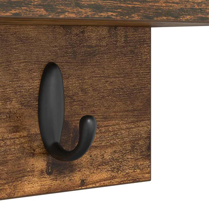 vidaXL Wall-Mounted Coat Rack Smoked Oak 60 x 10.5 x 18 cm