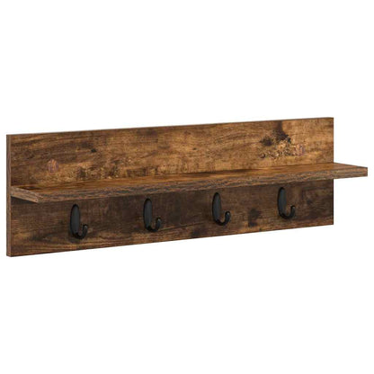 vidaXL Wall-Mounted Coat Rack Smoked Oak 60 x 10.5 x 18 cm