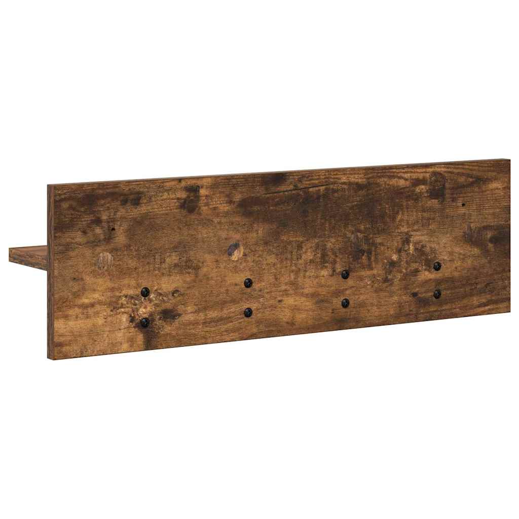vidaXL Wall-Mounted Coat Rack Smoked Oak 60 x 10.5 x 18 cm