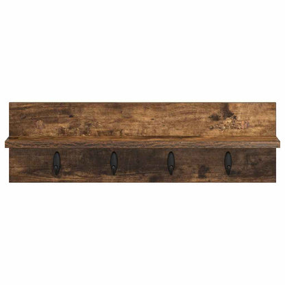 vidaXL Wall-Mounted Coat Rack Smoked Oak 60 x 10.5 x 18 cm