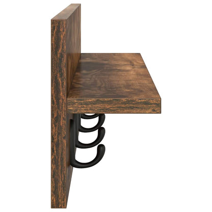 vidaXL Wall-Mounted Coat Rack Smoked Oak 60 x 10.5 x 18 cm