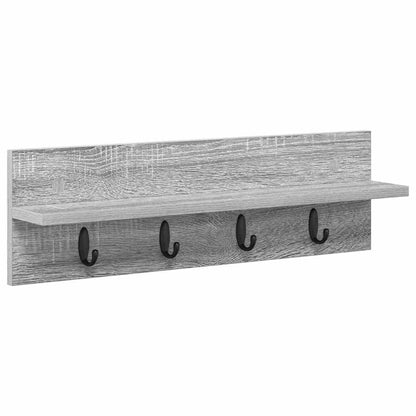vidaXL Wall-Mounted Coat Rack Wall-Mounted Grey Sonoma Engineered wood