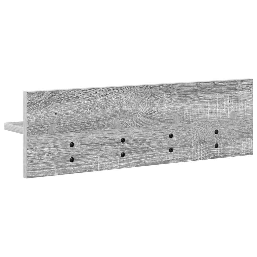 vidaXL Wall-Mounted Coat Rack Grey Sonoma 60 x 10.5 x 18 cm