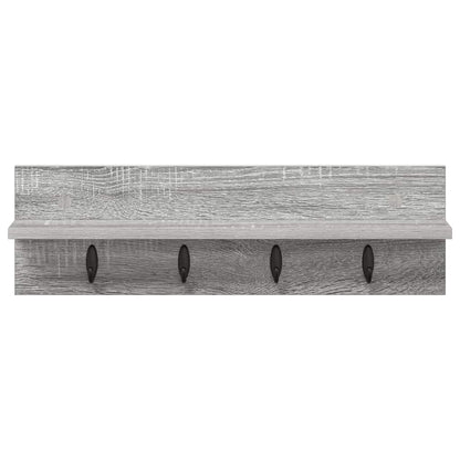 vidaXL Wall-Mounted Coat Rack Wall-Mounted Grey Sonoma Engineered wood