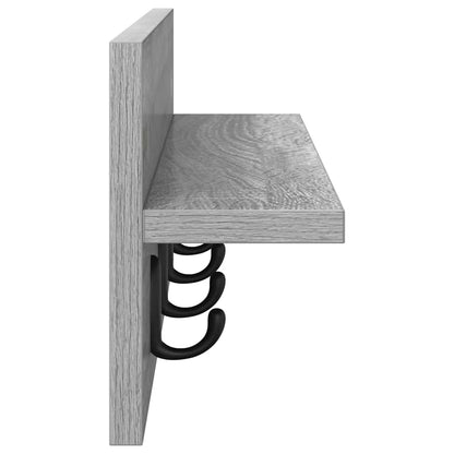vidaXL Wall-Mounted Coat Rack Wall-Mounted Grey Sonoma Engineered wood