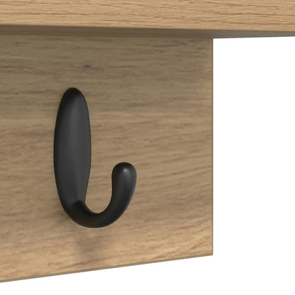 vidaXL Wall-Mounted Coat Rack Artisan Oak 60 x 10.5 x 18 cm