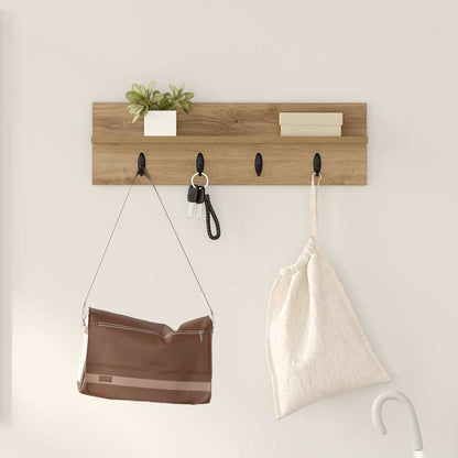 vidaXL Wall-Mounted Coat Rack Wall-Mounted Artisan Oak Engineered wood