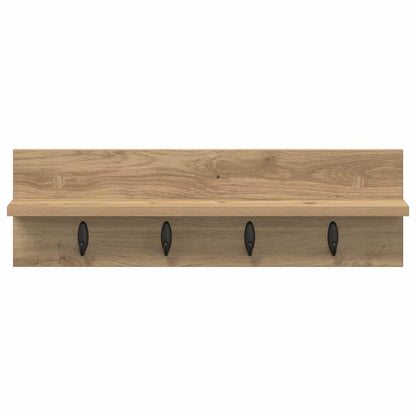 vidaXL Wall-Mounted Coat Rack Wall-Mounted Artisan Oak Engineered wood