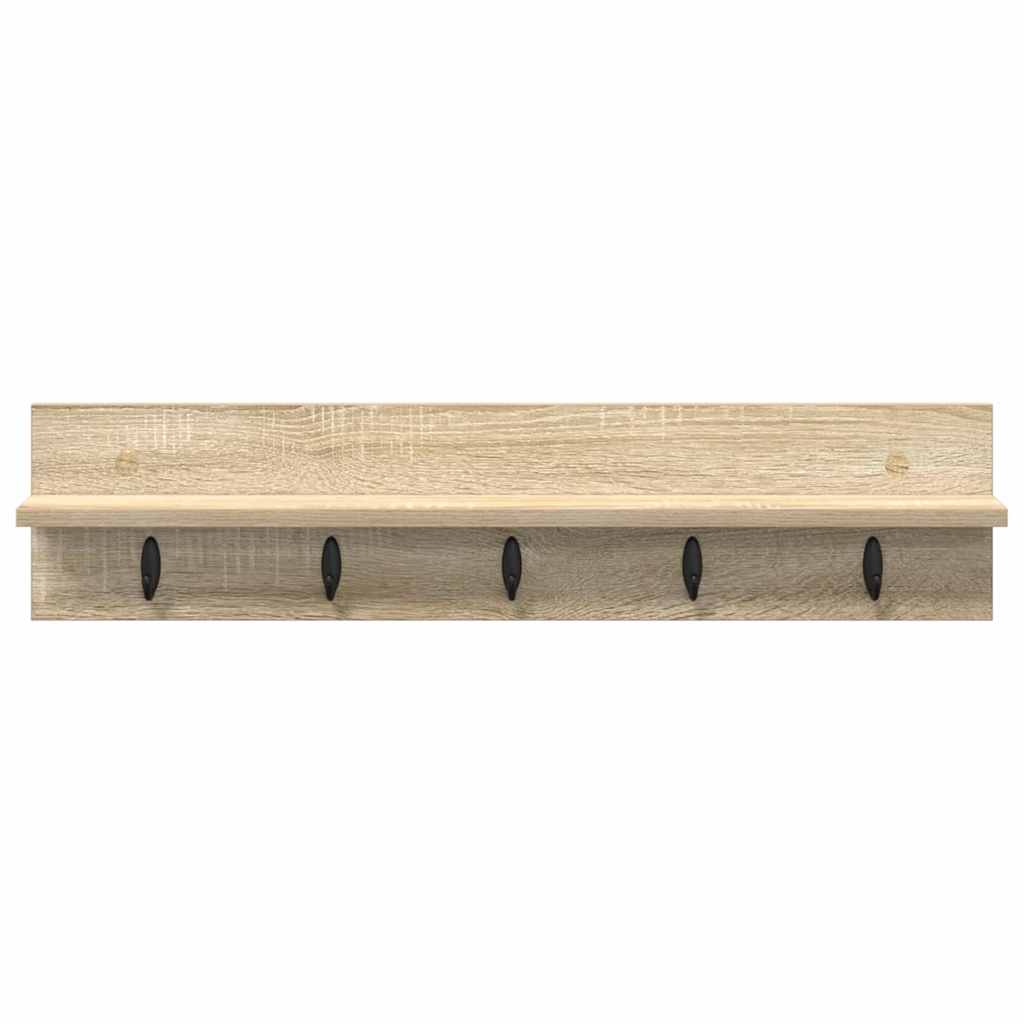 vidaXL Wall-Mounted Coat Rack Sonoma Oak 80 x 10.5 x 18 cm