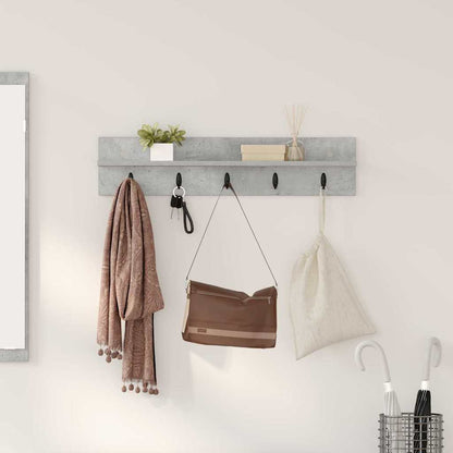 vidaXL Wall-Mounted Coat Rack Wall-Mounted Concrete Grey