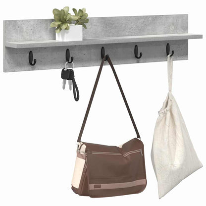 vidaXL Wall-Mounted Coat Rack Wall-Mounted Concrete Grey
