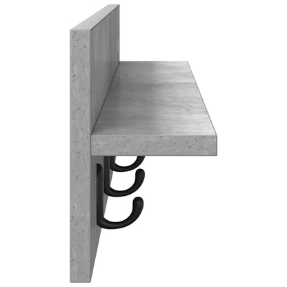 vidaXL Wall-Mounted Coat Rack Wall-Mounted Concrete Grey