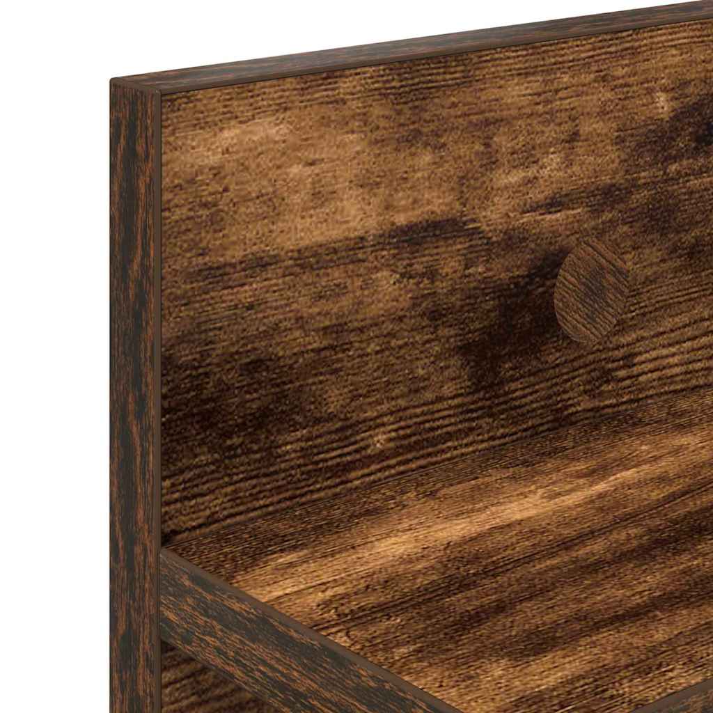 vidaXL Wall-Mounted Coat Rack Smoked Oak 80 x 10.5 x 18 cm